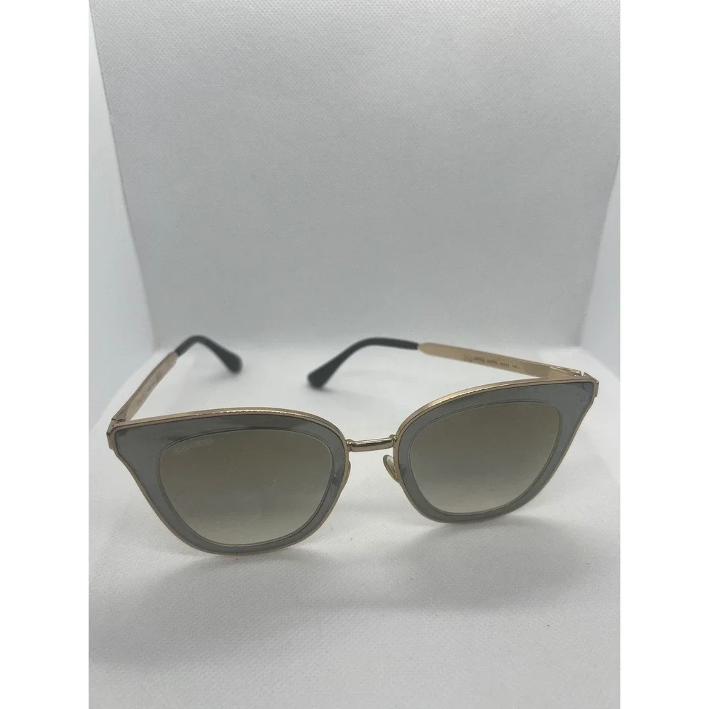Jimmy Choo Lory/S Cat Eye Sunglasses Gray Gold Made in Italy 49-23-145